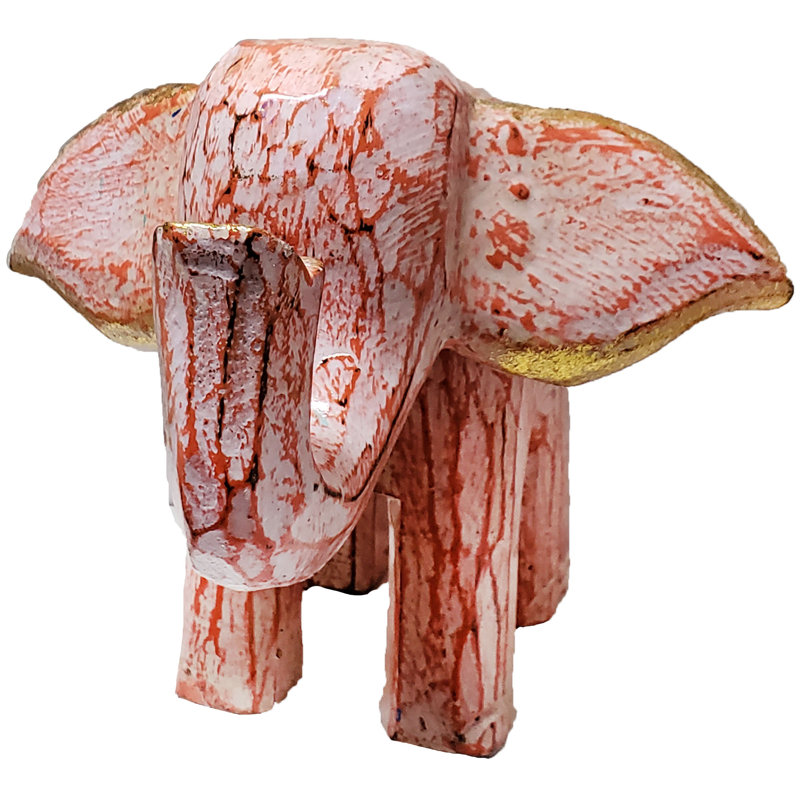 Caffrey Animals Figurines & Sculptures, 6" H x 7" W x 4.5" D, Orange