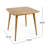 Indoor Square Acacia Wood Dining Table, Teak-95944336