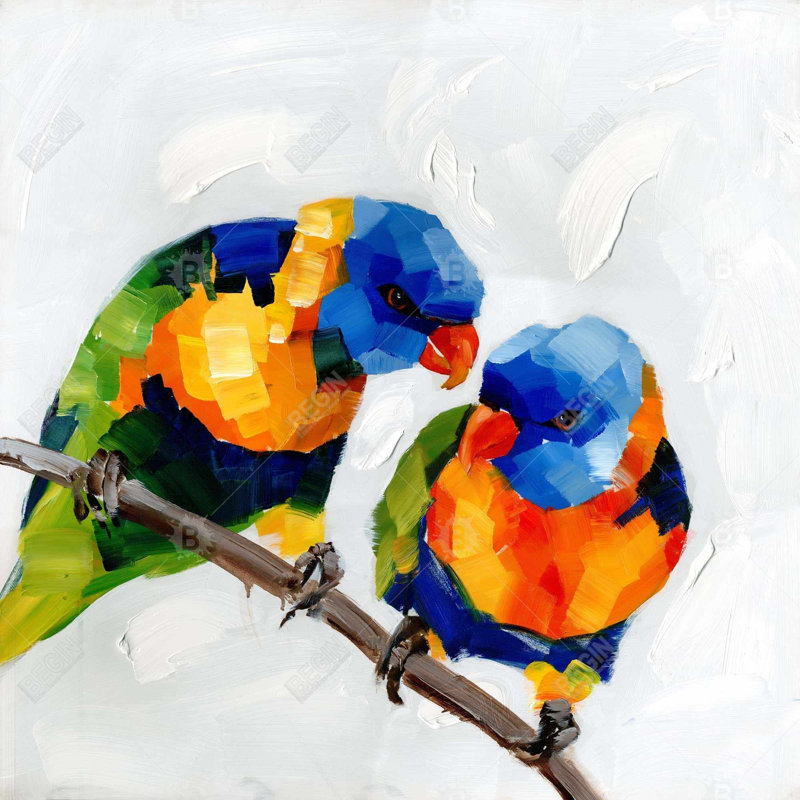 "Couple de perroquets"