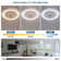 19" 7-Blade White Modern Ceiling Fan with Dimmable Color Changing LED and Remote Control
