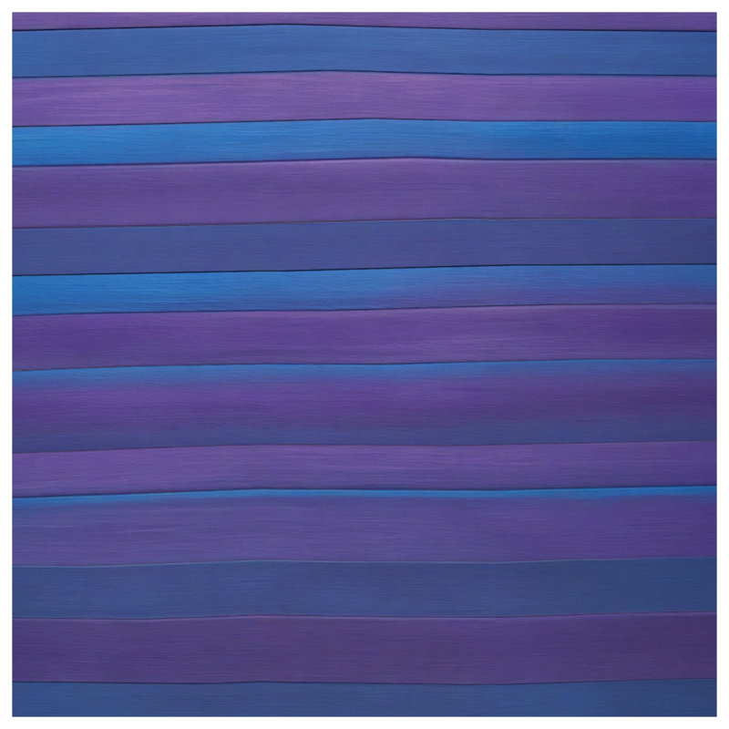 Tapis de bain à rayures bleues et mauves, L 24 po x L 17 po