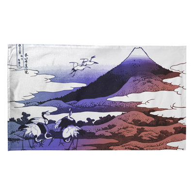 Serviette de thé japonaise grues