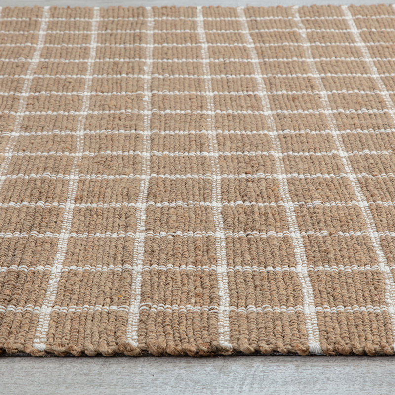 Tapis Thames ivoire / brun avec envers, Rectangle 2 pi x 3 pi