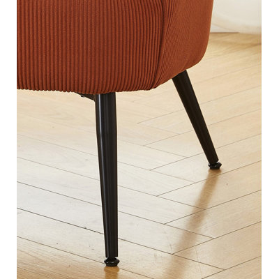 Velvet Accent Chair with Pillow, Modern Upholstered Armchair with Metal Legs, Comfy Barrel Chair for Living Room Bedroom
