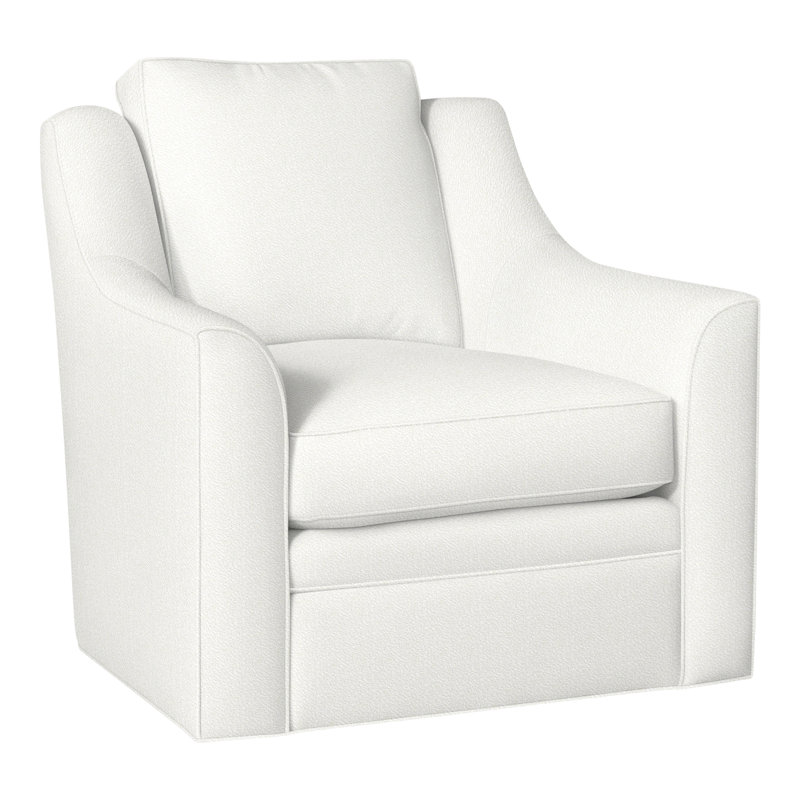 American Bungalow Nicholas Barrel Back Swivel Chair, Kempsey Sheepskin