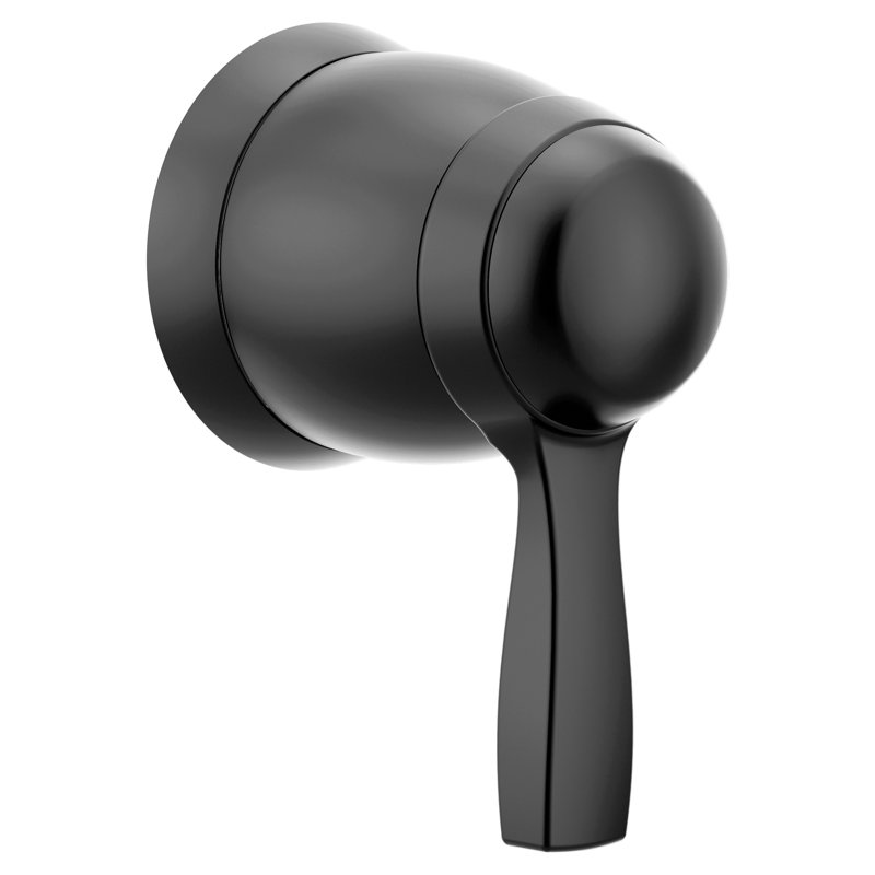 Ensemble de garniture de robinet de baignoire / douche à contrôle de volume Voss, Noir mat