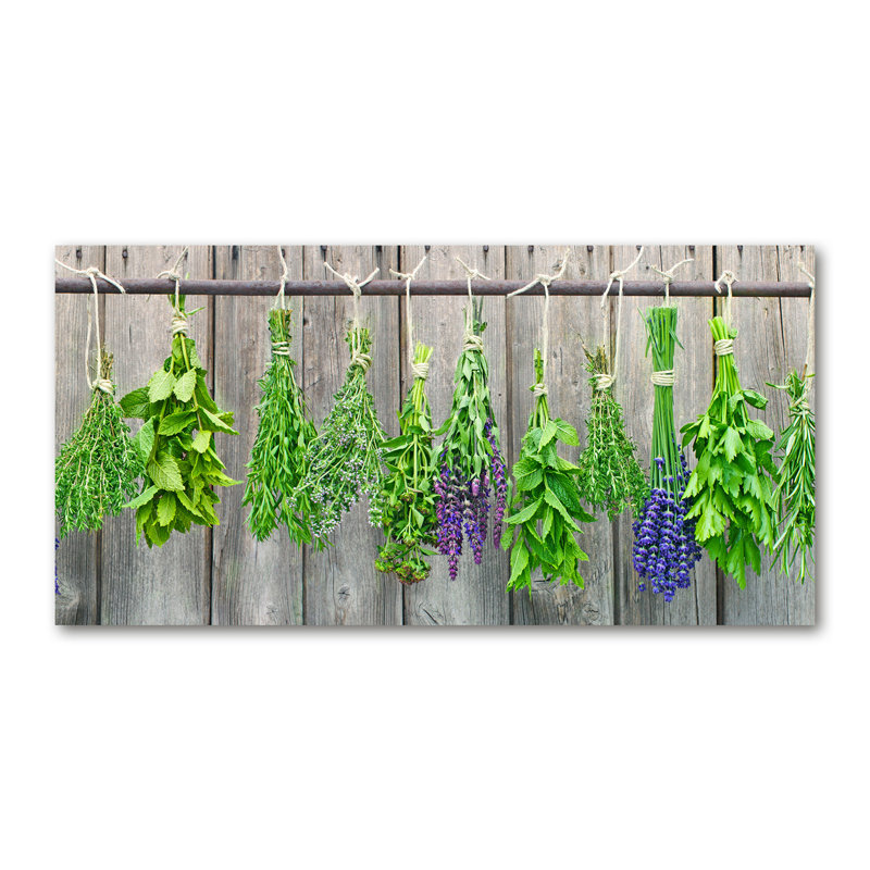 Herbs on a String 1 Piece Wrapped Canvas Wall Art