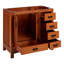 36" Maybeck Vanity - Tinted Oak With Left Offset Rect Undermount Sink - Carrara Marble Widespread