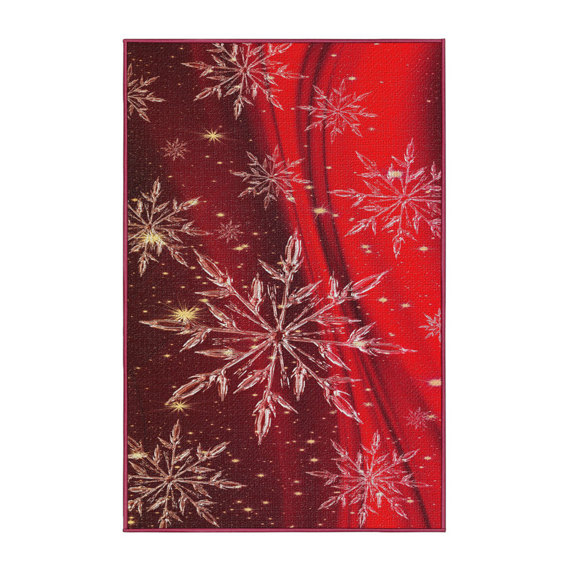 Tapis de noël zone rouge, Rectangle 2 pi x 5 pi