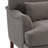 Upholstered Tan Nailhead Trim Accent Chair with Throw Pillow and Solid Wood Legs-125842260