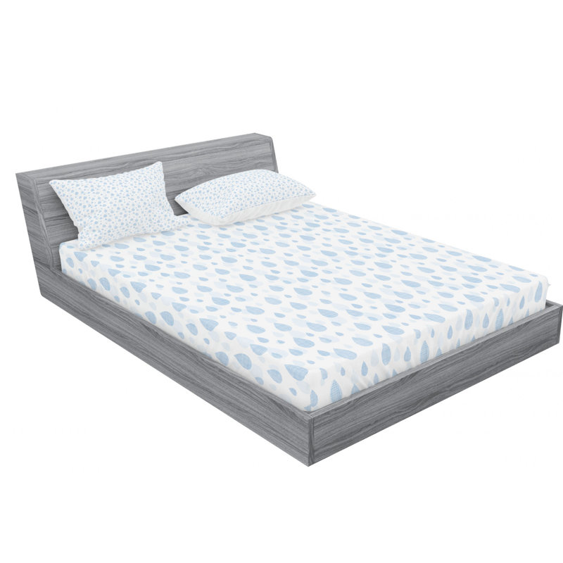 Microfiber Geometric Sheet Set, Twin XL Sheet Set with Fitted Sheet