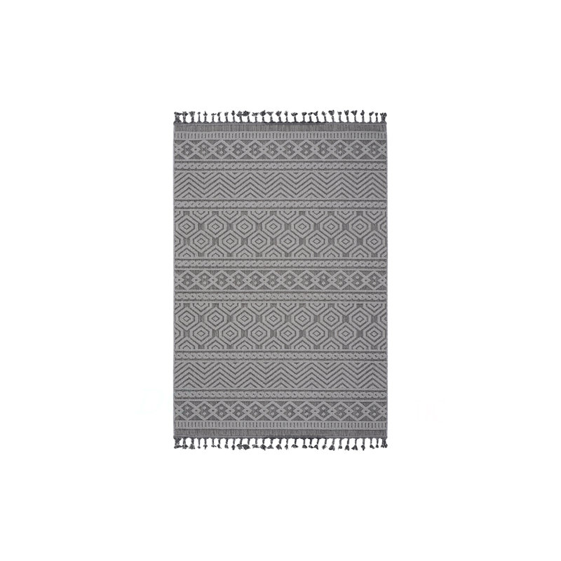 Guros Collection 8X10 Geometric Indoor / Outdoor Area Rug, Rectangle 7'9" x 10'