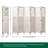 67x90'' Wood Carved Folding Room Divider – Freestanding Privacy Screen for Home, Office, Garden & Terrace-126671337-126671339
