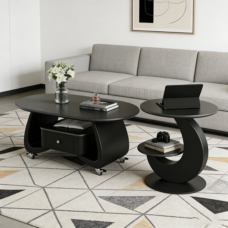 Fralick, H 17,71 po x L 39,37 po x l 19,68 po, Noir