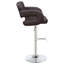 Tabouret de bar réglable brun et chrome