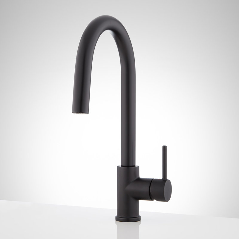 Ravenel Pull Down Single Handle Kitchen Faucet, Matte Black