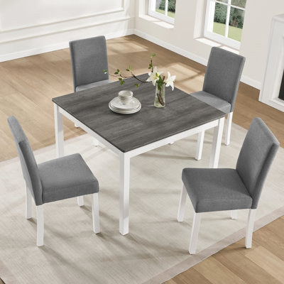 5-Piece Dining Table Set with 4 Chairs, Dining Table Set for 4 with Chairs