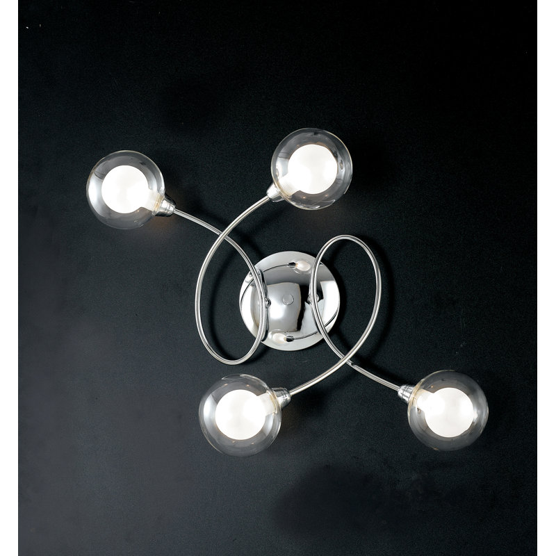 Lindbergh Glass Semi Flush Mount