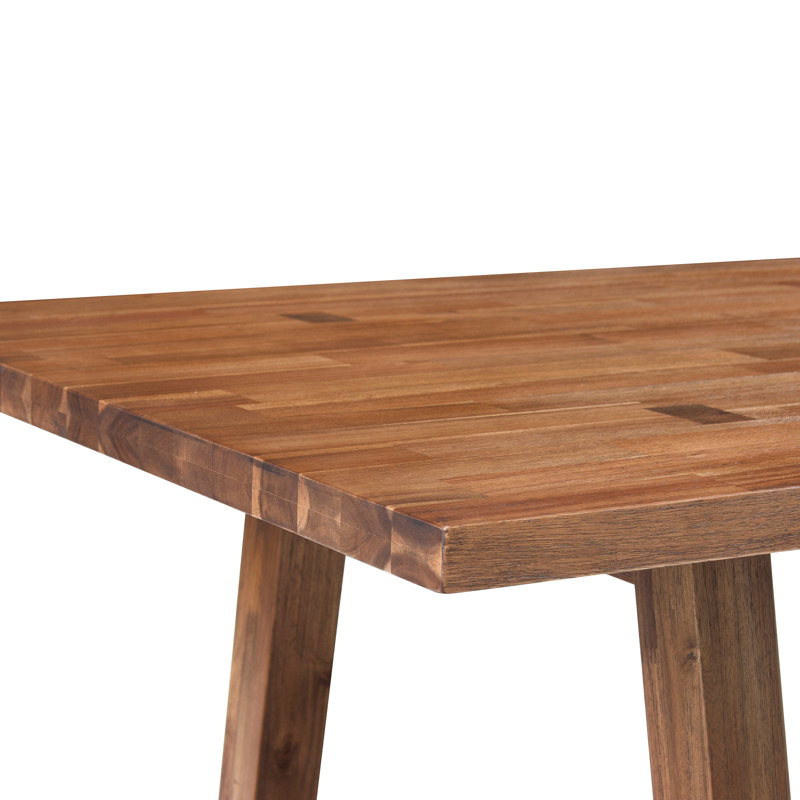 Alexa Acacia Dining Table, Brushed Brown