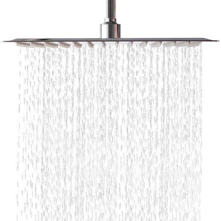 8 Inch Square Rain Showerhead G1/2 Adjustable High Pressure Shower Head Bathroom  Shower Head Spray Showerhead Polished Chrome Bath Rain Shower Head Re