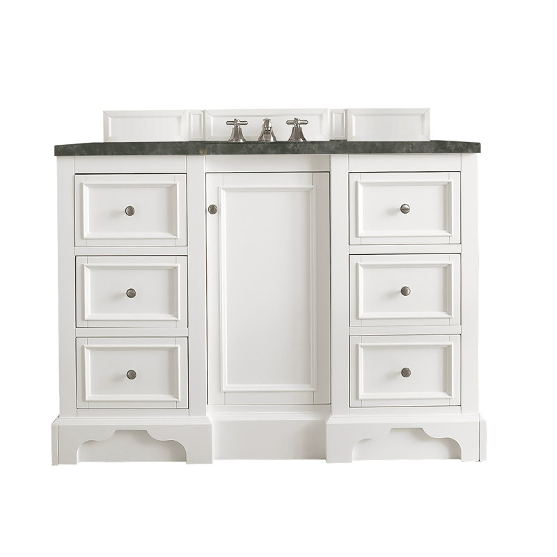 De Soto 48'' W Single Vanity, Bright White, 8" Widespread, Phantome Eclos