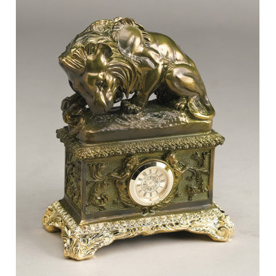 Lion and Snake Tabletop Clock