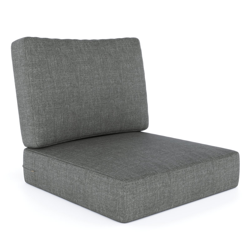 Outdoor 5'' Lounge Chair Seat / Back Cushion, Blended Smoke