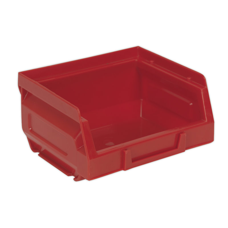 Rebrilliant Plastic Decorative Bin, 5.5cm H x 10.5cm W x 8.5cm D, Red