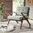 Balom Retro Button Tufted Upholstered Arm Chair with Angled Wood Frame-354018670