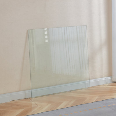 Tempered Clear Glass Top.80CM Square