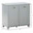 Tilt-Out Laundry Sorter Cabinet, Gray Bathroom Storage With Two Hamper Compartments - Ample Towel Space, Construction, Water- Surface, Toppling, Wall Mountable, 30" W X 16.12" D 27.5" H Coating,