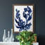 Indigo brossé Blooms I, toile encadrée de qualité supérieure - prête à être accrochée-1129090197-1129090196