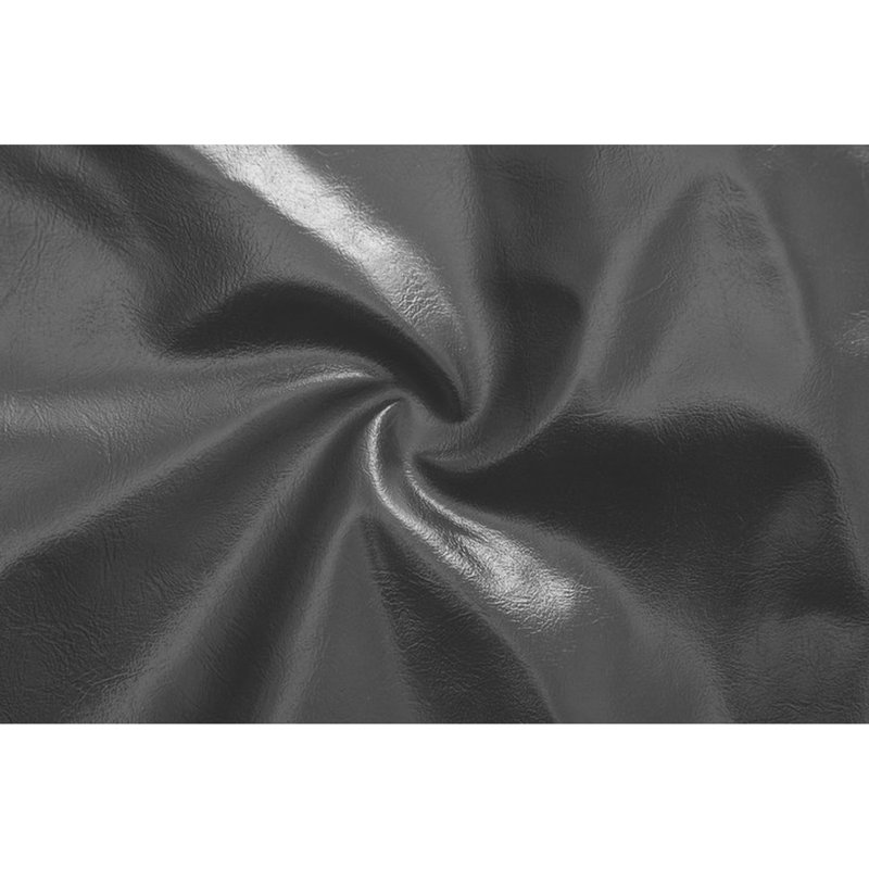 Lit gigogne convertible 3 en 1 gris 93,7 po gris, similicuir pour chambre avec accoudoirs roulés et garniture cloutée