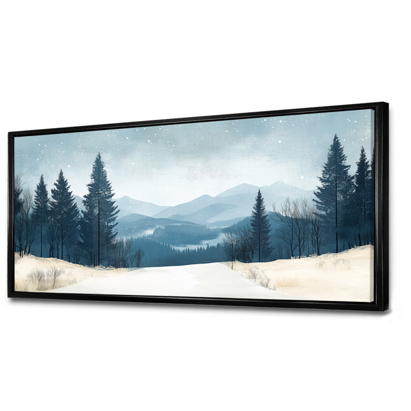 Piste de ski nordique blanche et bleue en Suède - impressions encadrées minimalistes, décoration murale moderne