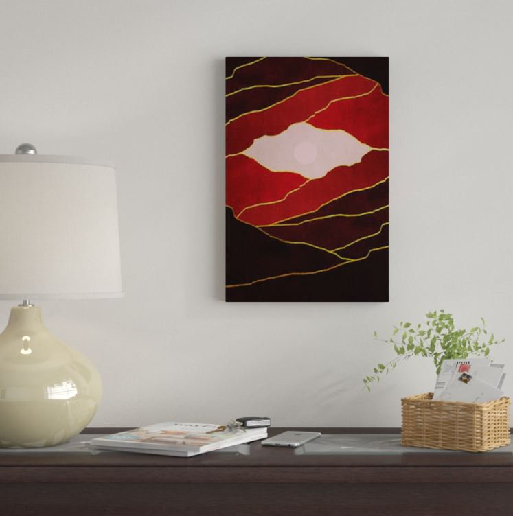 « artful crépuscule v », impression sur toile, H 40 po x l 26 po x P 1,5 po, Toile tendue, Pas de tapis