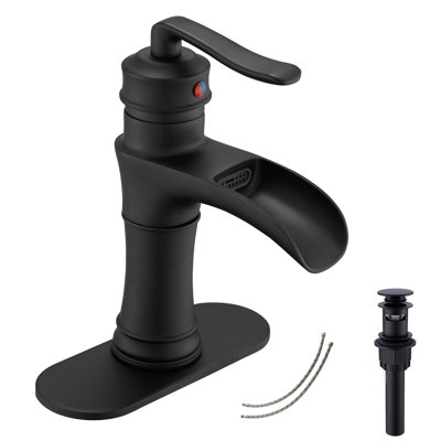 Single-Hole Single-handle Bathroom Faucet with Drain Assembly