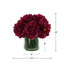 Faux Peony Arrangement in a Glass Vase-714086740