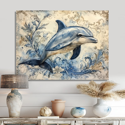 Impression sur toile Dolphin Majestic Oceanic Environment I - Animals Dolphin