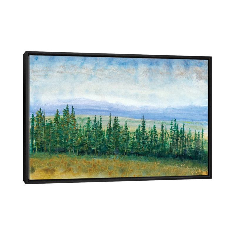 « pin tops i », impression sur toile, H 18 po x l 26 po x P 1,5 po, Toile avec cadre noir, Pas de tapis
