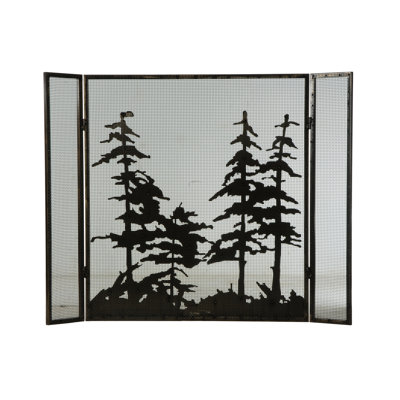 Tall 3 Panel Fireplace Screen