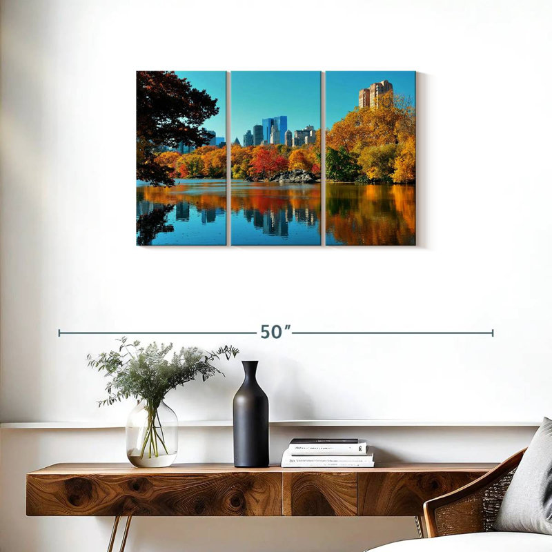Rorry Central Park In Fall, 20" H x 33" W