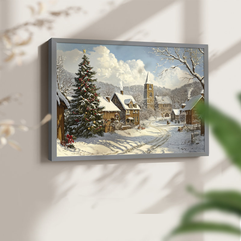 Chirstmas Art-CCCI -Framed Print - Restickable, Grey, 16" H x 20" W