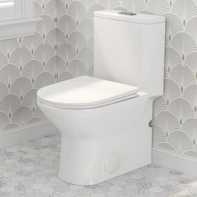 Naples 25"" Depth Dual Flush Compact Elongated Chair Height One Piece Toilet, 12-inch Rough-in (Seat Included) -  Eridanus, ERI-1T311