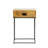 Table d'appoint en bois de manguier en forme de C-1271039485