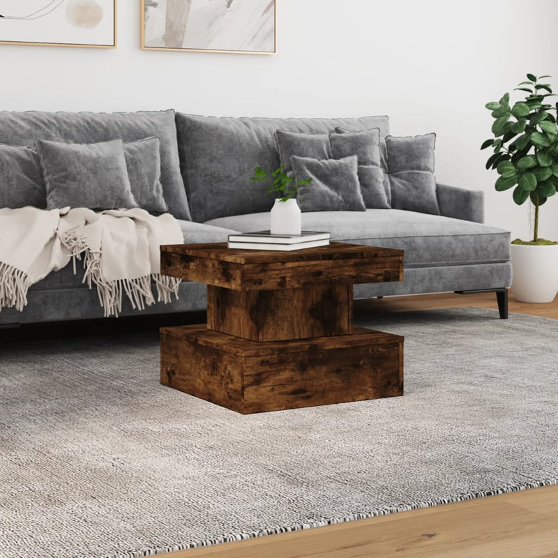 Catrena Block Coffee Table, Smoked Oak