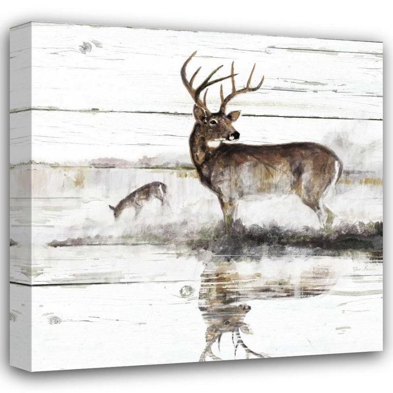 Foundry Select Manning, Ruane Gallery Wrapped Canvas Art Titled: Rustic Misty Deer