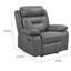 Fauteuil inclinable manuel Conia, coussins en cuir fleur-115686167