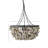 Metal and Draped Oyster Shell Chandelier