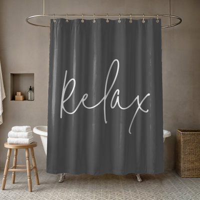 Perine Machine Washable Polyester Shower Curtain 