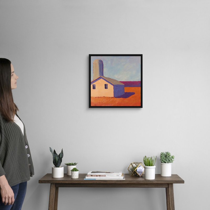 Structure Bucolique VI par Carol Young - reproduction de photo, H 18 po x l 18 po x P 1,75 po, Cadre noir